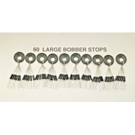 Fishgrub BOBBER STOPPERS ( BLACK 60 PCS 10 RINGS) SIZE LARGE col. stops, running out fast