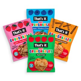 That's it. Fruit Crunchables Variety Pack, Fruit Snacks for Kids, 100% Fruit Crisps, Plant-Based, Non-GMO, Gluten-Free, No Sugar Added (16 Pack)