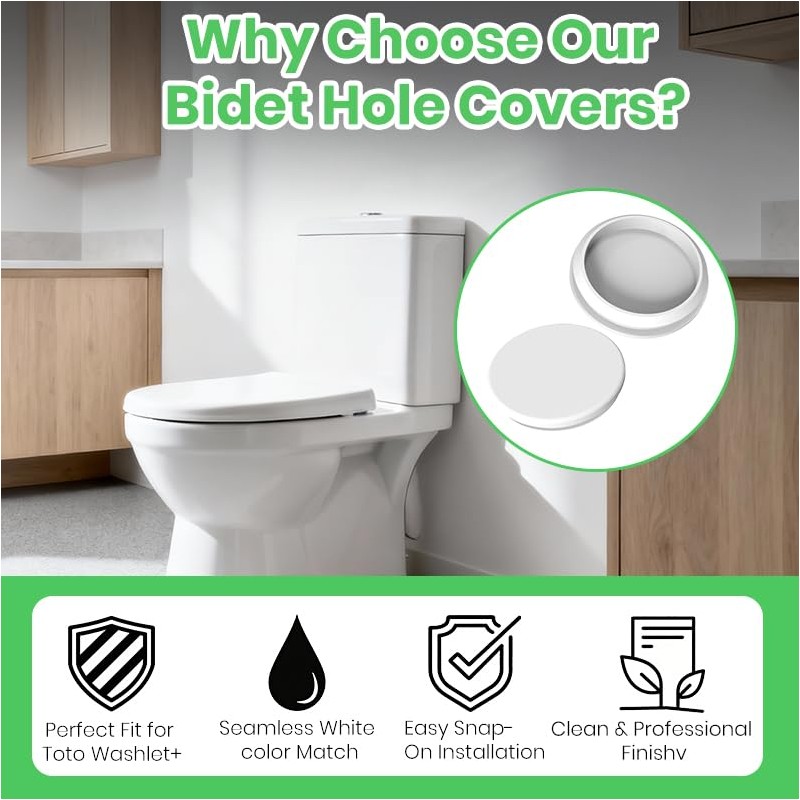 for Toto Washlet+ Bidet Toilet Hole Cover Silicone Plug Grommet