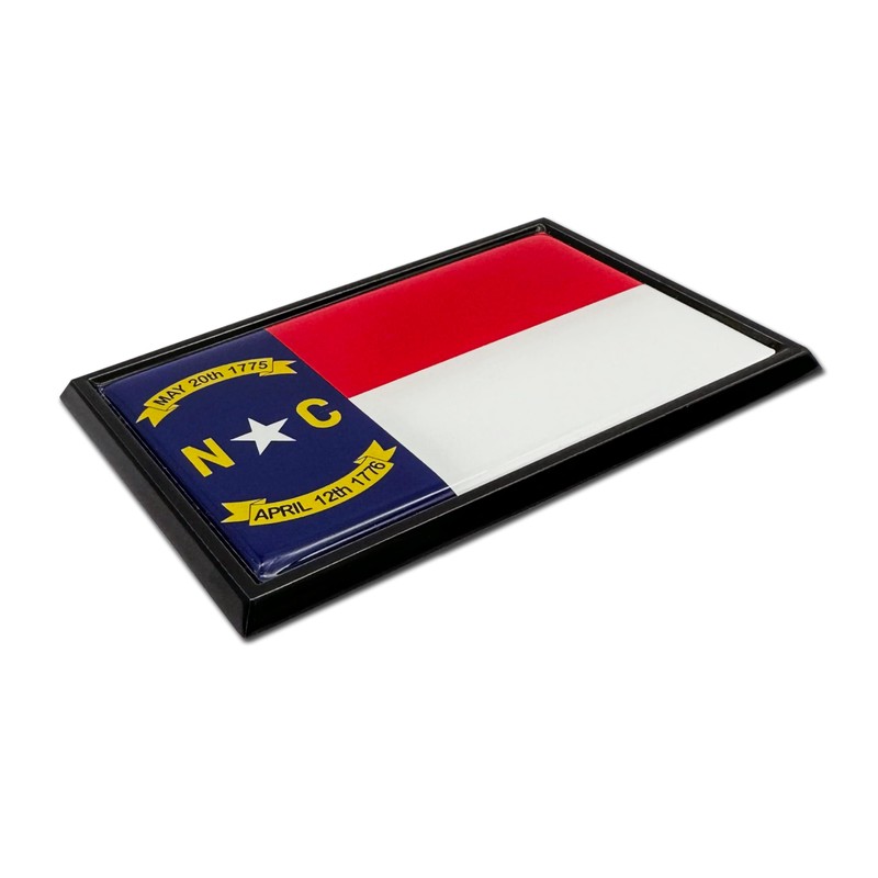 Elektroplate Premium North Carolina NC State Flag All Metal Black