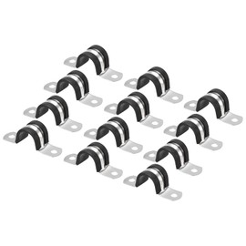 Edinstry 12pcs Rigid Pipe Straps M20 Tension Tube Clip Clamp Bracket Tube Hanger Pipe Clamp Fastening Hook 304 Stainless Steel 18mm Width