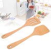 2Pcs Wooden Spatula Heat Resistant Light Weight Kitchen Cooking Utensils