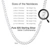 Suplight Sterling Silver 925 Chain Mens Necklace 14 inches with