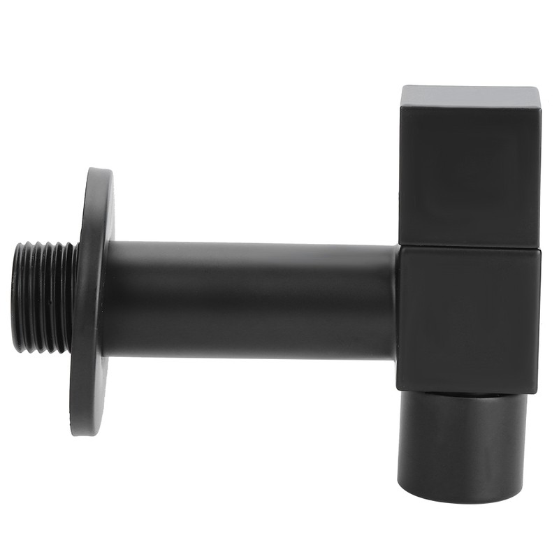 G1/2 Thread Black Copper Faucet Wall Mounted Single Cold Water