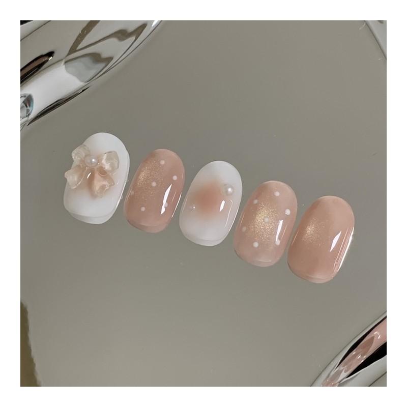 [Handmade Nail Tips] Rose Gold✨ Nail Tips - Short Oval