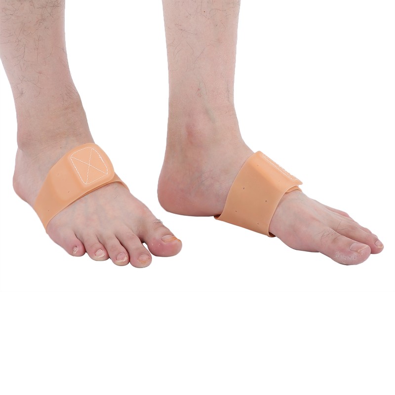 2 Pairs Arch Pad Adhesive Support Silicone Insole Elastic Flat