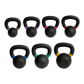 Fitness First Powder Coated Cast Iron Kettlebell - Powder Coated for Durability, Available in Multiple Weights - Ideal for Strength Training and Conditioning (14 kg)
