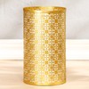 MOCOME Small Metal Garbage Can, Decorative Fans Waste Basket, Elegant