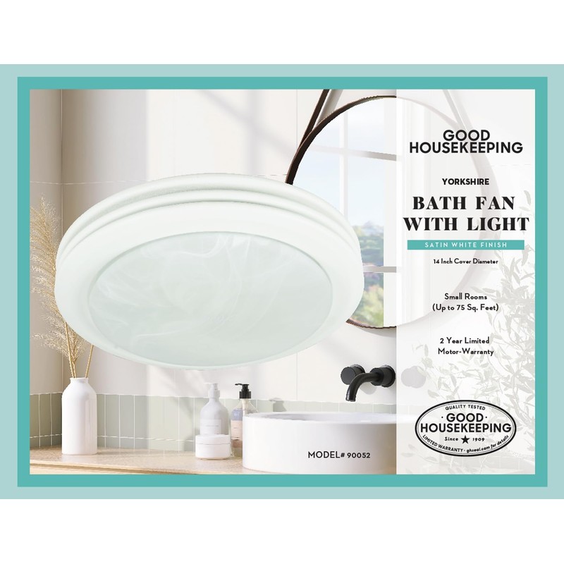 Good Housekeeping Yorkshire (90052) Decorative 80 CFM 2.5 Sones Bathroom