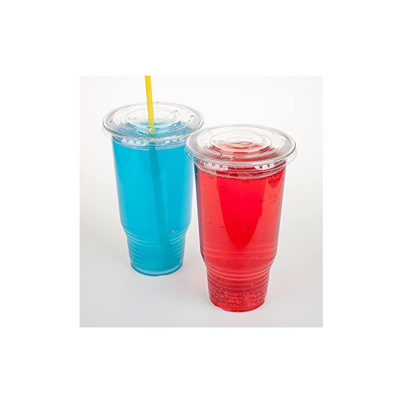Golden Apple Cup series, 40oz Clear Plastic cups with Flat