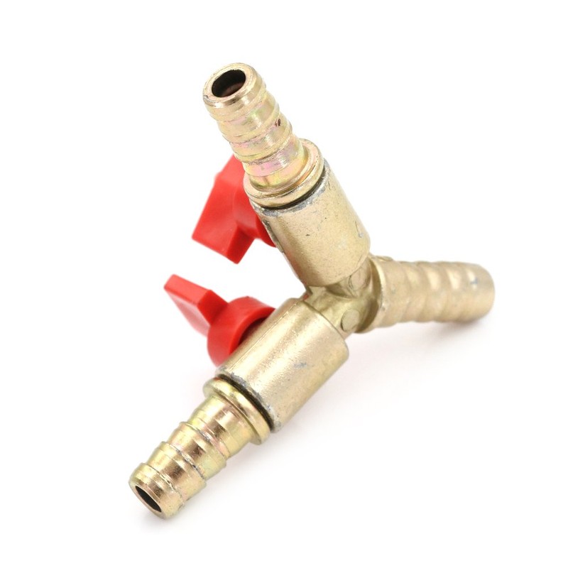 SEIWEI Y Splitter, 3 Way Connector with Shut-off Valves for
