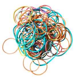 Elastic Bands, Coloured Thick Rubber Bands Natural Rubber Bands, Assorted Sizes, 50g Pack, Coloured, for Office and Home Organisation Heavy Duty Strong Elastic Bands - 50g Bag