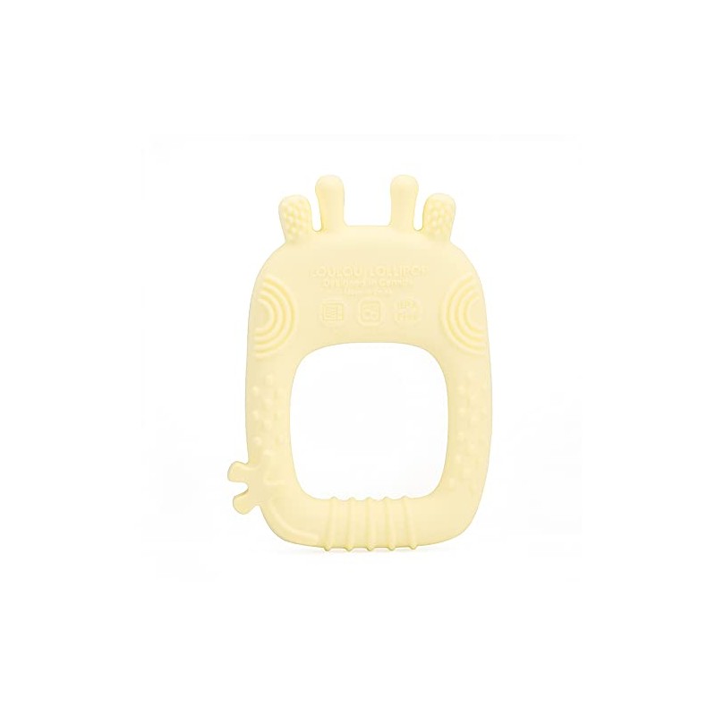 Loulou Lollipop Wild Silicone Baby Teether - Giraffe Yellow