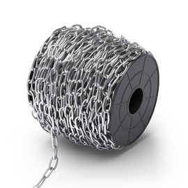 304 Stainless Steel Chain 100ft Hanging Chain Metal Chains Link Jack Chains for Home Light Clothes Leash Outdoor Camping Hanging Pet Chain Prevention Theft, Thickness 0.0787in (2mm)/Lngth 100ft