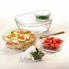 Duralex - Lys Square Stackable Bowl with White Lid, Set