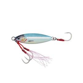Savage Gear Slow Seeker Jig Fishing Lures with Fallleaf Action, Ultra Sharp Saltwater Hooks, 10-60g, Multicoloured, Jig Bait, Slow Jigging (Blue Glow, 30g)