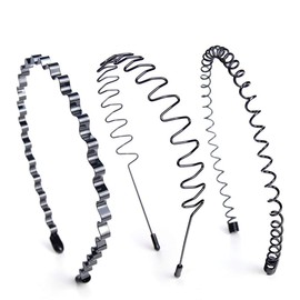 UTSAUTO 5PCS Metal Hair Bands Unisex Wavy HairHoop