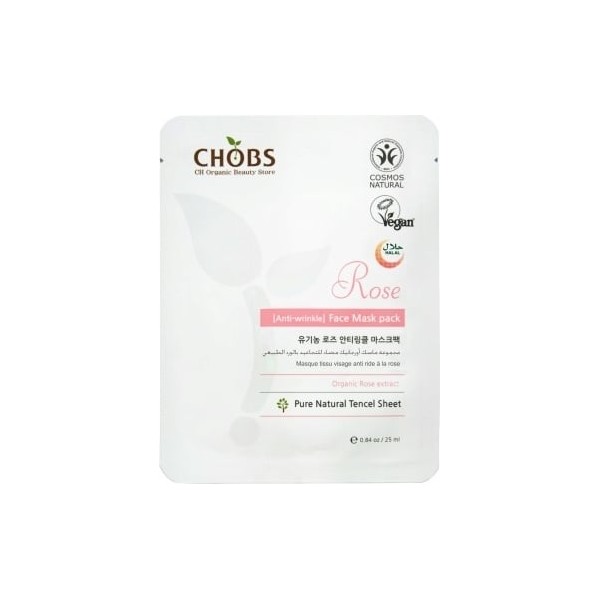 CHOBS Rose Anti-Wrinkle Mask Pack, 25 ml