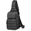 VIIDOO Molle Sling Bag for Men Tactical, Black Military Molle