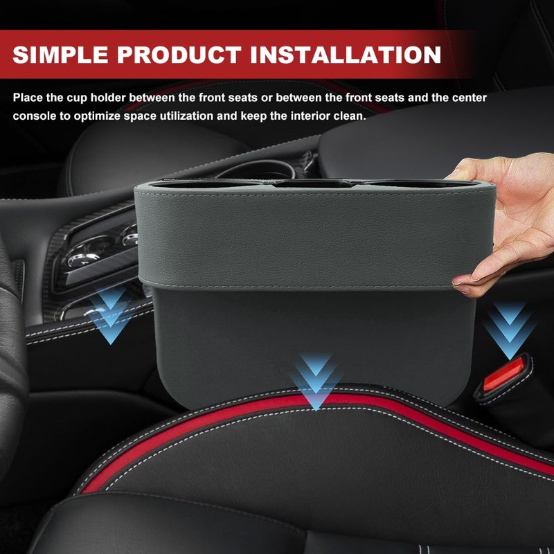 Lyxheth Car Gap Cup Holder, Car Seat Storage Box, Multifunctional