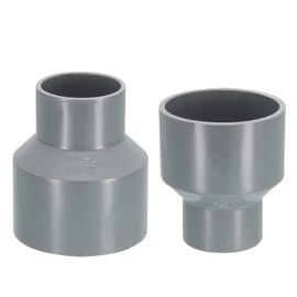 M METERXITY 2 Pack PVC Pipe Fittings - Water Pipe Increaser Reducer Connectors Adapters, Reducing Coupling Socket, Apply to Outdoor/Garden (50mm and 63mm ID)