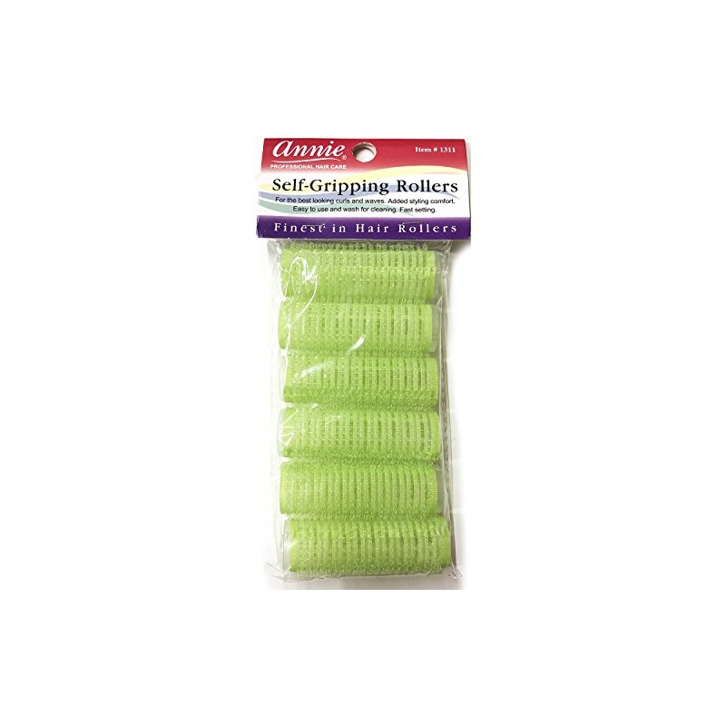 Annie Self-Gripping Rollers 6 Count Green 3/4" #1311