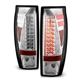 ACANII - For 2002-2006 Chevy Avalanche 1500 2500 Chrome LED Tail Lights Brake Lamps Replacement Driver & Passenger Side