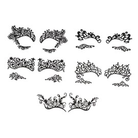 Healeved Eyeliner Sticker 5pcs Temporary Face Stickers Makeup Sticker Set for Masquerade Ball and Party Random Style