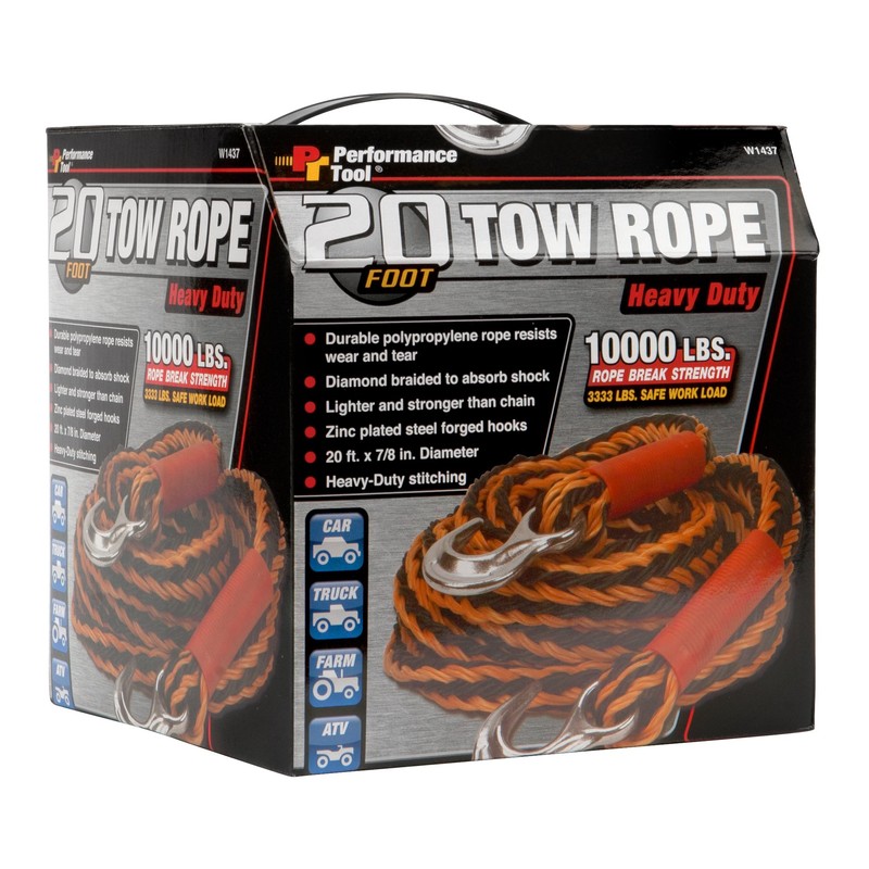 Performance Tool W1437 7/8" x 20' Heavy Duty Polypropylene Diamond