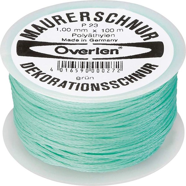 Overmann 002301000201000AA Mason's Lacing Cord of Polyethylene, Green, 100 m