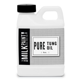 Real Milk Paint, Pure Tung Oil for Wood Finishing, Cutting Boards, Outdoor Furniture, Butcher Blocks, Wood Flooring, Food Grade, Waterproof, 8 oz