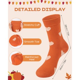 Ludaro 5 Pairs Fall Thanksgiving Socks for Women Girls, Soft Vintage Cute Stuff Cozy Cotton Funny Casual Comfy Crew Ankle Novelty Socks Christmas Gifts