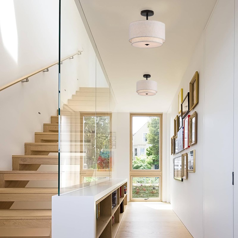Vexagyle 12.6inch Flush Mount Ceiling Light Fixture,3-Light Modern Close to