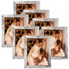 PETAFLOP 8x10 Picture Frame Set of 7, Distressd Rustic Frames