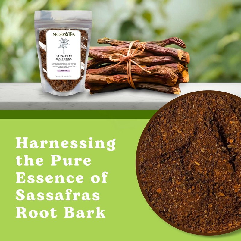 Nelson's Tea - Sassafras Root Bark - Ground Sassafras Albidum