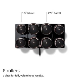 T3 - Volumizing Hot Rollers LUXE | Premium Hair Curler Set for Long Lasting Volume, Body & Shine | Set of 8-4 XL (1.75") & 4 Large (1.5”)