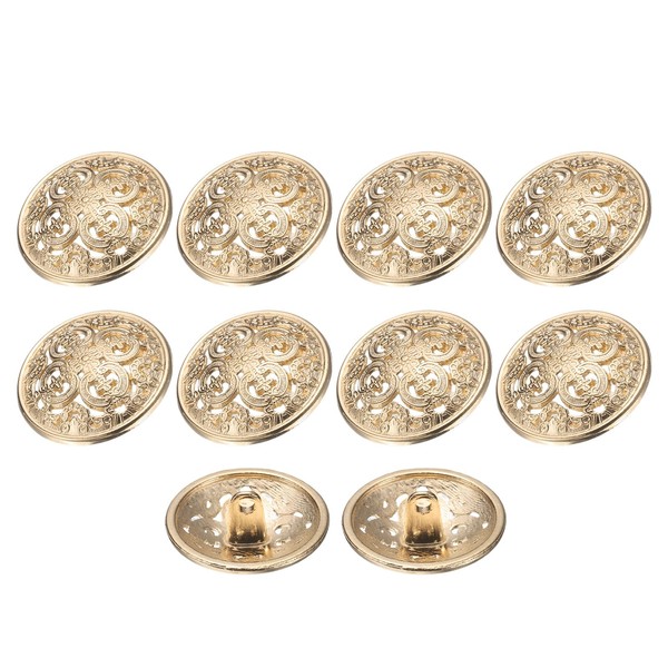 QUARKZMAN 10 Stück 36L Metall runde hohle Nähknöpfe 23mm 7/8"