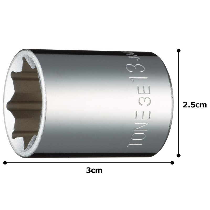 Tone Socket (8 Angle) 3E-13 Drive Angle 0.3 inch (9.5