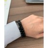 JEWPARK 4 Pcs Crown King Bracelets for Men Black Matte