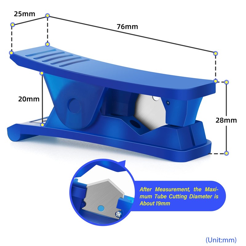 ERGAOBOY 5pcs Blue Pneumatic Hose Cutter Suitable for Cutting Nylon