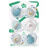 Tommee Tippee Night Time Pacifier, 6-18 Months, Symmetrical Silicone Baglet,