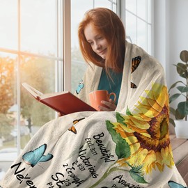 Scovotec Christian Gifts for Women, Religious Gifts for Women, Inspirational Gifts for Women, Christian Gifts for Women Faith, Birthday Gifts for Christian Women Throw Blanket 50"x60"