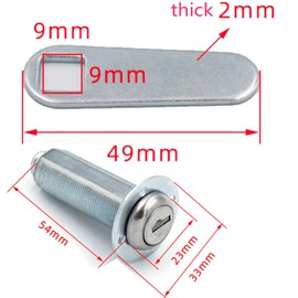 2pack Extra-Long RV Cam Lock with 8025 Key Code, 2 Inch Weather Resistant Cam Lock for RV, Thick Drawer, and Compartment Door, Replacing CH751 Lock