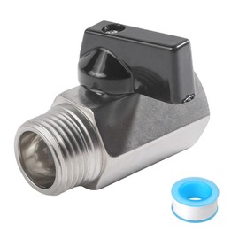 UBOG RV Water Heater Drain Plug,Car Accessories RV Water Heater Plug,1/2" RV Water Heater Drain Plug,Wide Mouth,RV Ball Valve Shut-Off Valve with Tape,Replacement for RV,Trailer Water Heater