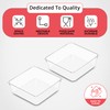 Amtido 4 Pack Drawer Organisers - Sturdy Clear Plastic -