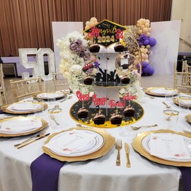 1 PCS Graduation 2024 Decorations 3 Tier Graduation Theme Cupcake Stand Cardboard Class of 2024 Dessert Stand Display Tower Holder Cupcake Serving Stand for Congrats 2024 Party Supply Color B