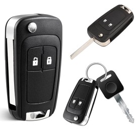 JUGUTA Vauxhall 1 x Plastic & Metal 2 Button Remote Key Shell Case Compatible with Corsa Zafira Astra Meriva Insigni