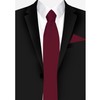 Jacob Alexander Solid Color Men's Regular Tie - Burgundy Wine