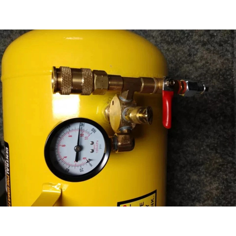 Central Pneumatic 11 Gallon Portable Air Tank With Pressure Gauge