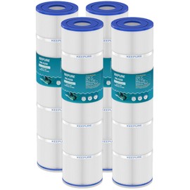 KEEPURE Jandy CV340 Pool Filter Cartridge Compatible with Jandy CL340, PJAN85, C-7459, FC-6405, FC-0800, R0554500, A0557900, 4×85 Sq. Ft, 4 Pack